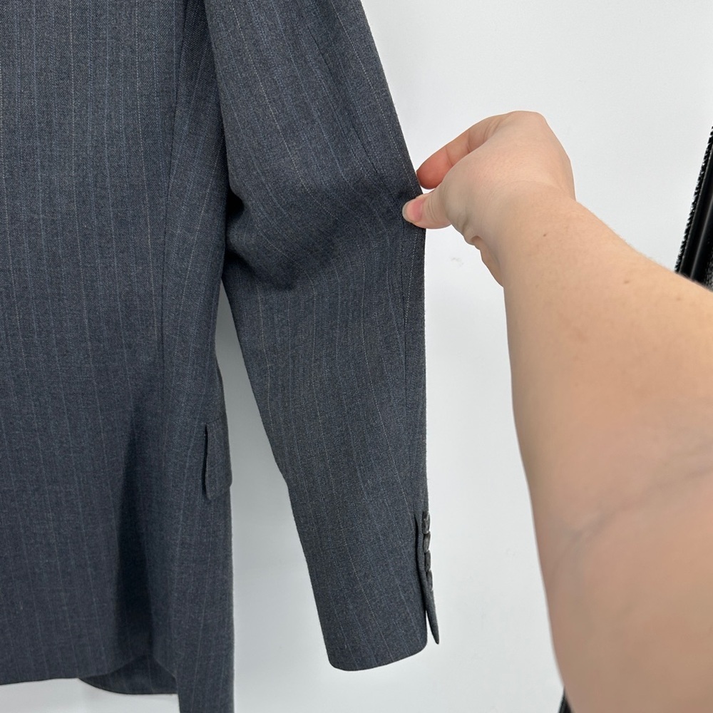 Hart Schaffner Marx VTG Old Money Academia Business ClassicCharcoal Blazer Sz40L - Picture 10 of 14